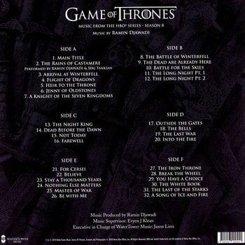 LP ploča Ramin Djawadi - Game Of Thrones: Season 8 (Music From The HBO Series) (Limited Edition) (3 LP) - 2