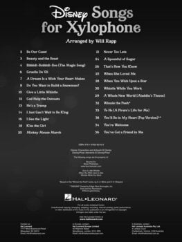 Noten Hal Leonard Disney Songs for Xylophone Noten - 2