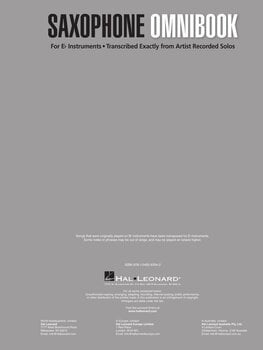 Natos Hal Leonard Saxophone Omnibook for E-Flat Instruments Natos - 2