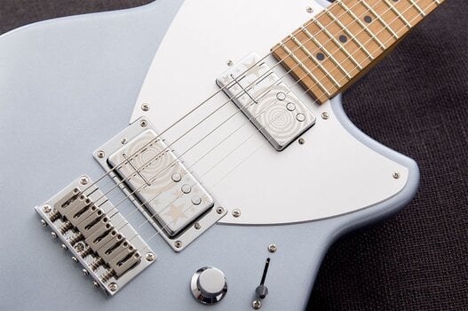 Electric guitar Reverend Guitars Billy Corgan Z-One Metallic Silver Freeze Electric guitar - 4