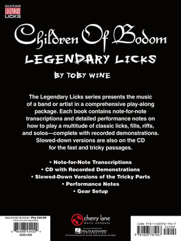 Noty Cherry Lane Music Company Children Of Bodom - Legendary Licks Noty - 2