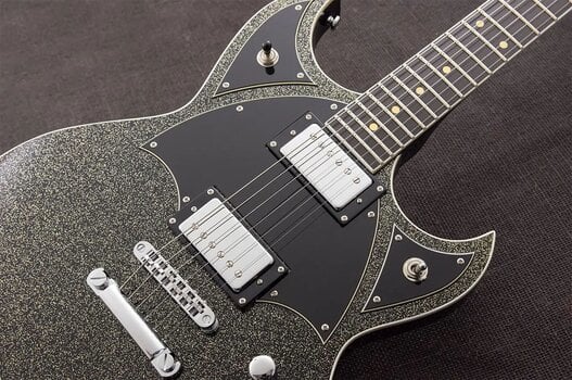 Elektrikitarr Reverend Guitars Reeves Gabrels Spacehawk HT Black Sparkle Elektrikitarr - 4