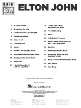 Notes Hal Leonard Elton John - Super Easy Songbook Notes - 2