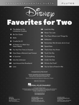 Notes Hal Leonard Disney Favorites for Two Notes - 2