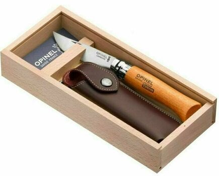 Touristische Klappmesser Opinel Wooden Gift Box N°08 Carbon + Sheath Touristische Klappmesser - 2