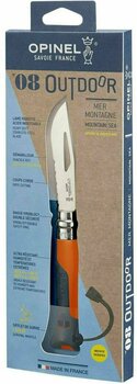 Tourist Knife Opinel N°08 Stainless Steel Outdoor Plastic Orange Orange Tourist Knife - 2