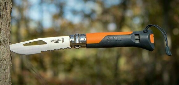 Tourist Knife Opinel N°08 Stainless Steel Outdoor Plastic Orange Tourist Knife - 4