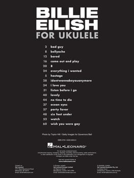 Natos Hal Leonard Billie Eilish for Ukulele Natos - 2