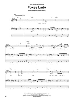 Notes Hal Leonard Jimi Hendrix Bass Tab Collection Notes - 4