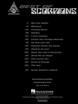 Notes Hal Leonard Best of Scorpions Notes - 2