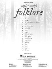 Notes Hal Leonard Taylor Swift - Folklore Notes - 1