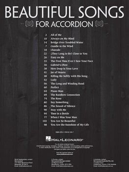 Note Hal Leonard Beautiful Songs for Accordion Note - 2