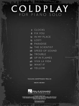 Notes Hal Leonard Coldplay For Piano Solo Notes - 2