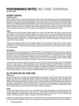 Note Hal Leonard 25 Top Blues Songs - Tab. Tone. Technique. Note - 3