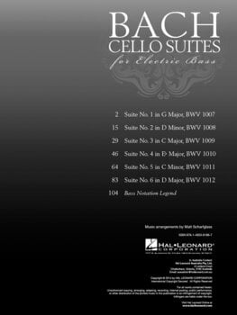 Note Hal Leonard Cello Suites For Electric Bass Note - 2