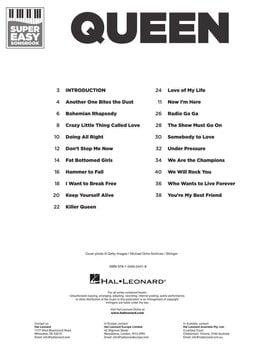 Notis Hal Leonard Queen - Super Easy Songbook Notis - 2
