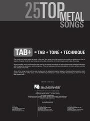 Noty Hal Leonard 25 Top Metal Songs - Tab. Tone. Technique. Noty - 1
