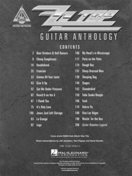 Notes Hal Leonard ZZ Top - Guitar Anthology Notes - 2