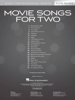 Notis Hal Leonard Movie Songs for Two Alto Saxes Notis - 6