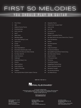 Noty Hal Leonard First 50 Melodies You Should Play on Guitar Noty - 2