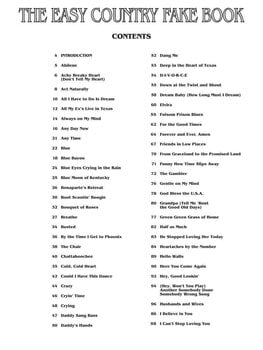 Noty Hal Leonard The Easy Country Fake Book Noty - 2
