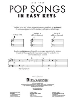 Noty Hal Leonard Pop Songs - In Easy Keys Noty - 2