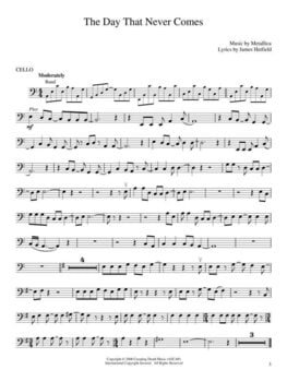 Notes Cherry Lane Music Company Best of Metallica for Cello Notes - 3