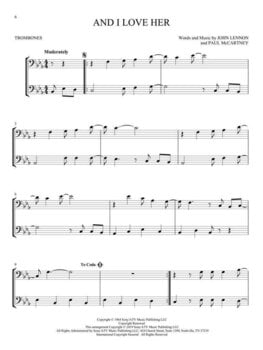 Notes Hal Leonard The Beatles for Two Trombones Notes - 5