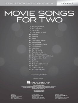 Notis Hal Leonard Movie Songs for Two Cellos Notis - 2