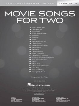 Notis Hal Leonard Movie Songs for Two Clarinets Notis - 2
