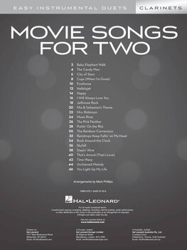 Notis Hal Leonard Movie Songs for Two Clarinets Notis - 7