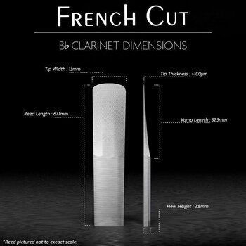 Тръстикова пластинка за кларинет Legere French Cut Bb BBF3.00 Тръстикова пластинка за кларинет - 2
