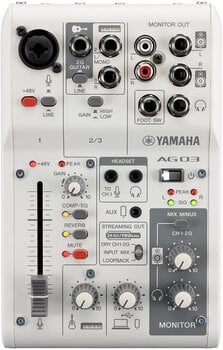 Analogni mix pult Yamaha AG03 MK2 WH Basic SET Analogni mix pult - 2
