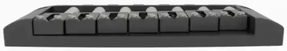 Guitar Bridge Hipshot 7 String Ibby HM Black Guitar Bridge - 2