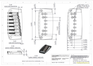 Gitarrenbrücke Hipshot 7 String Ibby HM Black Gitarrenbrücke - 2