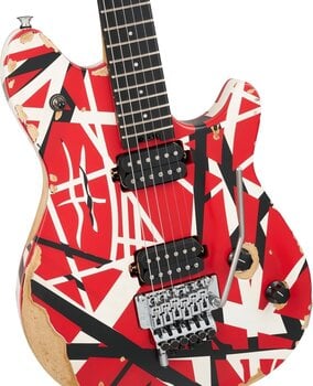 Elektrische gitaar EVH Wolfgang Special Striped Series EB Red/Black/White Aged Elektrische gitaar - 3