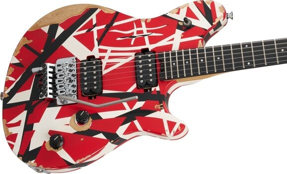 Elektrische gitaar EVH Wolfgang Special Striped Series EB Red/Black/White Aged Elektrische gitaar - 4