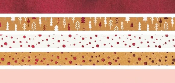 Material Heyda 203584540 Decorative Tape Red/Natural 1 - 3