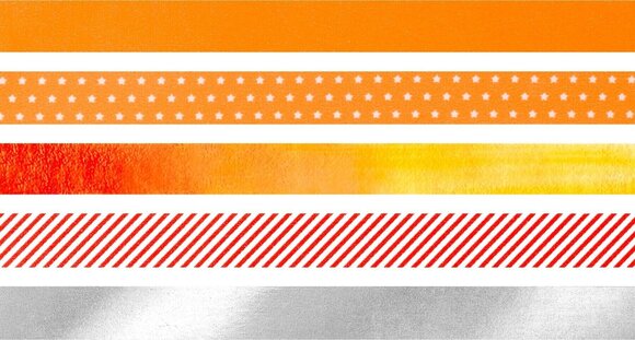 Материал Heyda 203584573 Декоративна лента Orange/Neon red 1 - 3