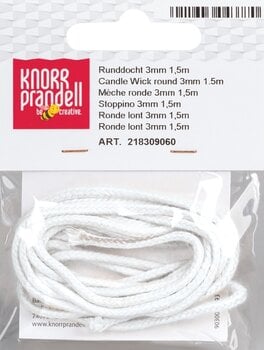 Výroba svíček Knorr Prandell 218309060 Knoty do svíček Ø 3 mm × 1,5 m White 1 - 2