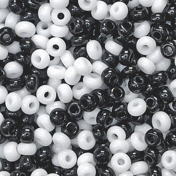 Мъниста Knorr Prandell Rocailles Beads White/Black 17 g - 3