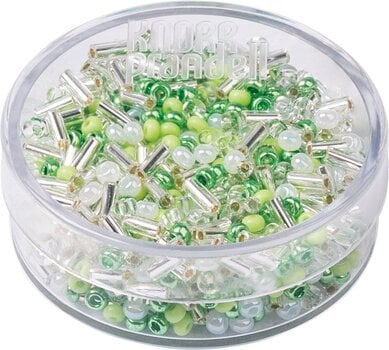 Dečije perle Knorr Prandell Rocailles Beads White, Green, Silver 17 g - 2