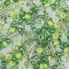Dečije perle Knorr Prandell Rocailles Beads White, Green, Silver 17 g - 2