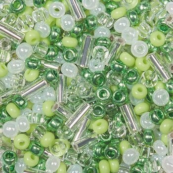 Dečije perle Knorr Prandell Rocailles Beads White, Green, Silver 17 g - 3