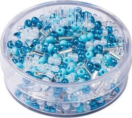 Бісер Knorr Prandell Rocailles Beads White, Turquoise, Silver 17 g - 1