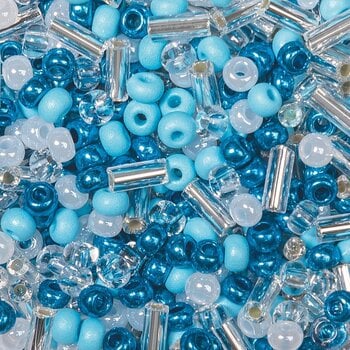 Мъниста Knorr Prandell Rocailles Beads White, Turquoise, Silver 17 g - 3