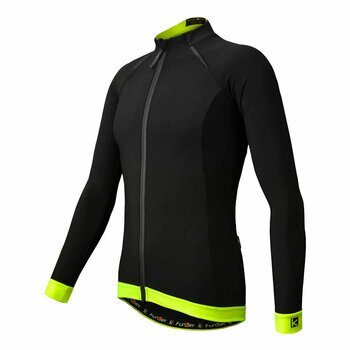 Camisola de ciclismo Funkier Bernalda Jersey Black/Neon Yellow M - 3