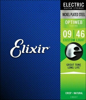 Cordes pour guitares électriques Elixir 19027 Optiweb 9-46 - 3