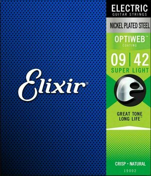 Struny pro elektrickou kytaru Elixir 19002 Optiweb 9-42 - 3