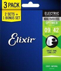 Žice za električnu gitaru Elixir 16550 OPTIWEB Coating Super Light 9-42 3-PACK Žice za električnu gitaru - 2